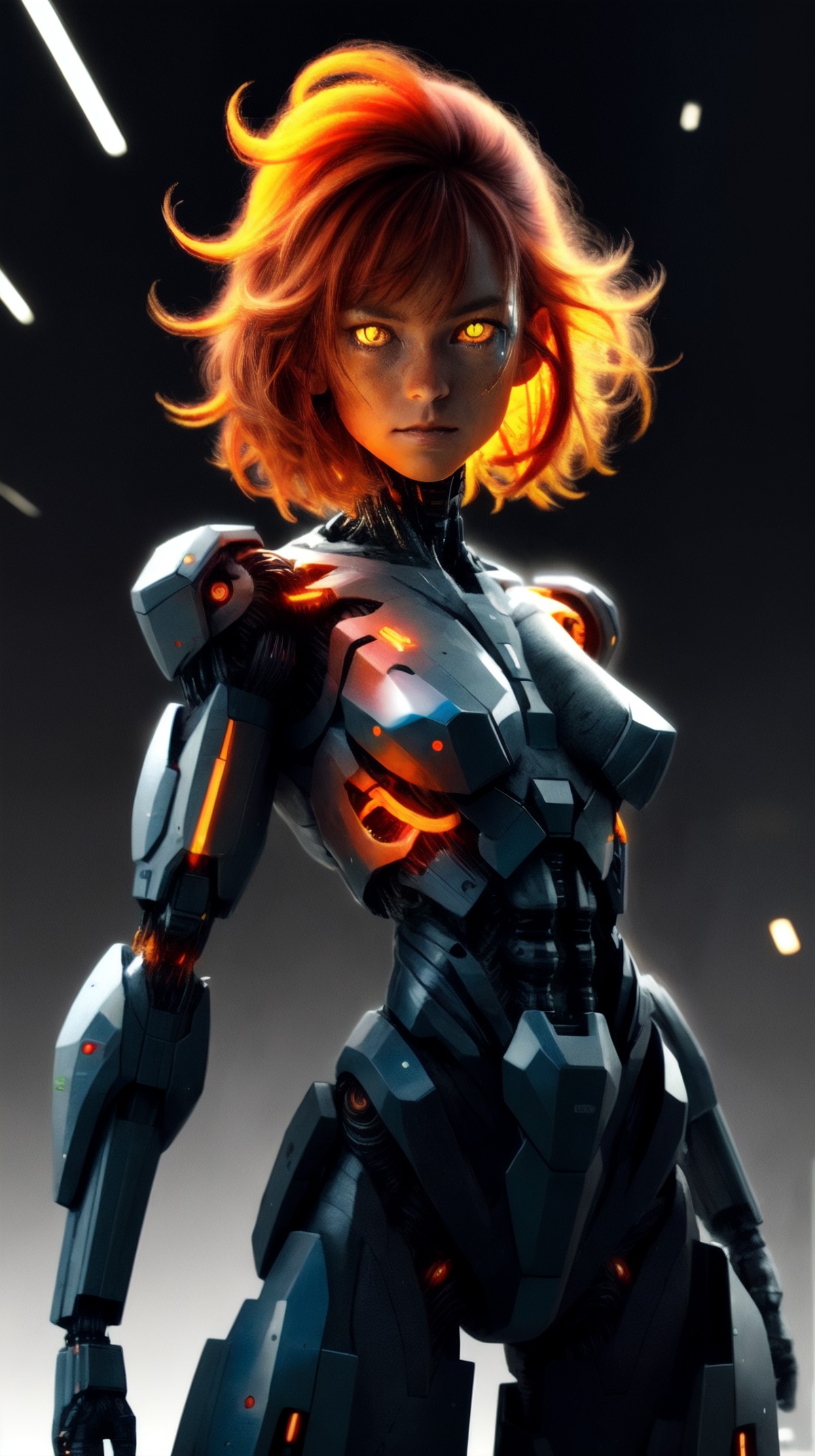 a cyborg, <lora:nanoArmor:0.7>